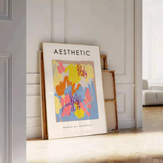 space aesthetic colored maximalist art poster vibrant purple bold black hues wall piece perfect gift lovers unique print stunning artwork