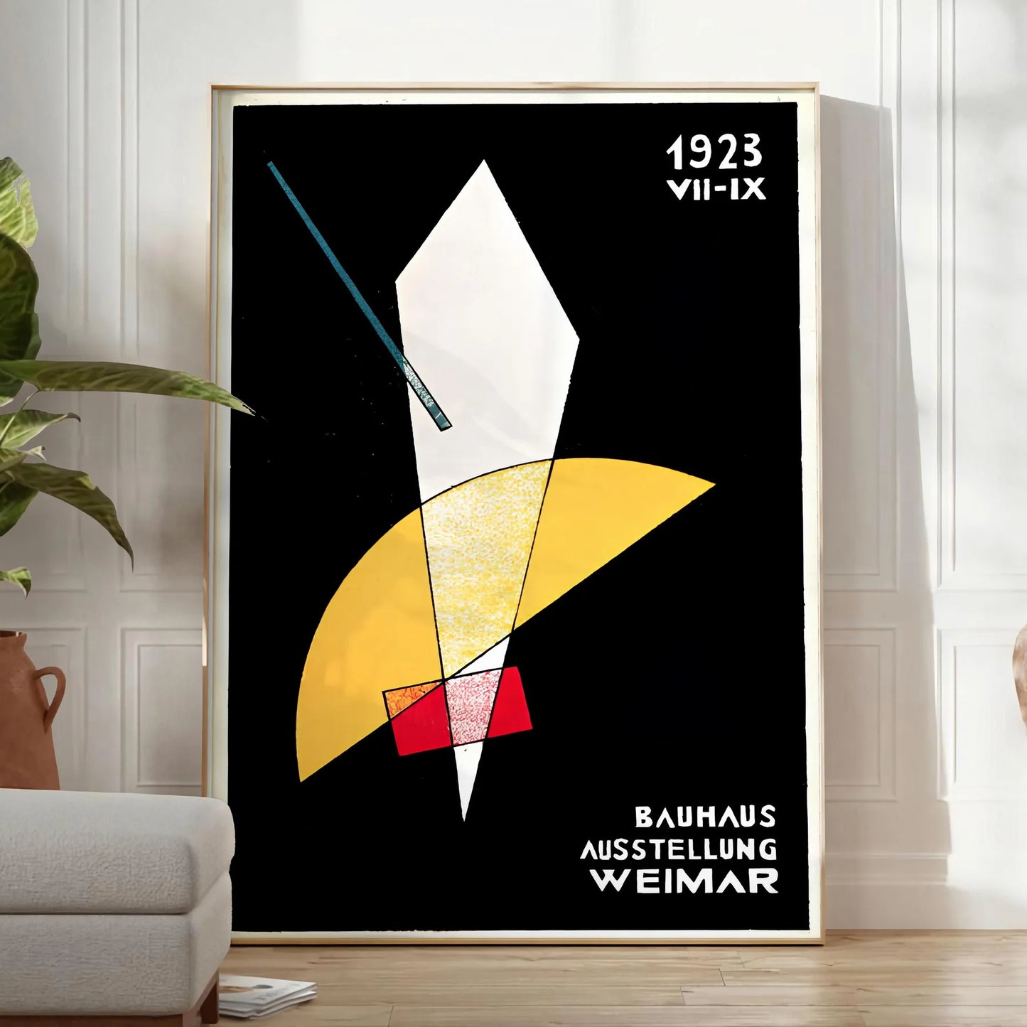 space Bauhaus Weimar Groovy Art Print vibrant orange black hues striking poster perfect modern wall lovers ideal gift room unique artwork fit A4 cm A0