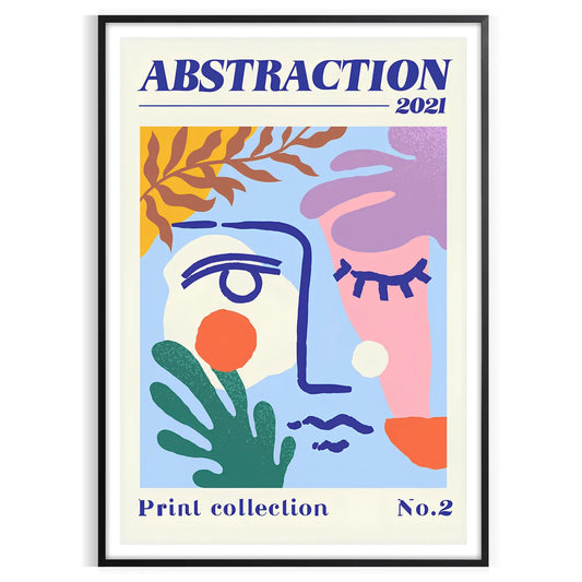 space mesmerizing abstract events maximalist art poster vibrant blue orange hues striking wall print unique gift enthusiasts standalone decor artwork