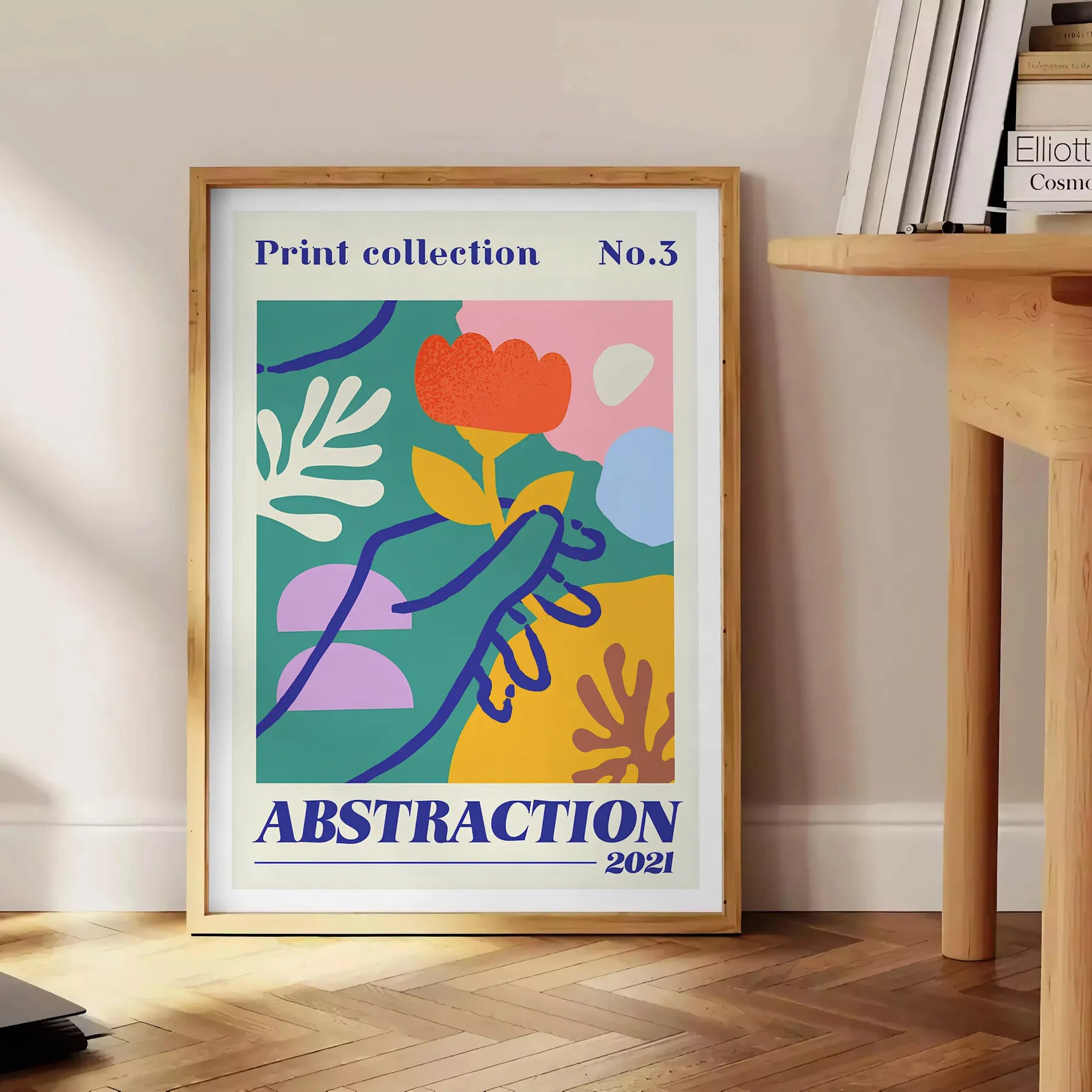 space vibrant abstract events poster maximalist artistry rich yellows oranges captivating wall art piece unforgettable gift multiple sizes A4 cm A0