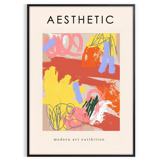 space vibrant yellow green maximalist aesthetic poster wall art unique gift eye artwork lively touch room versatile print dimensions such A4 cm A0