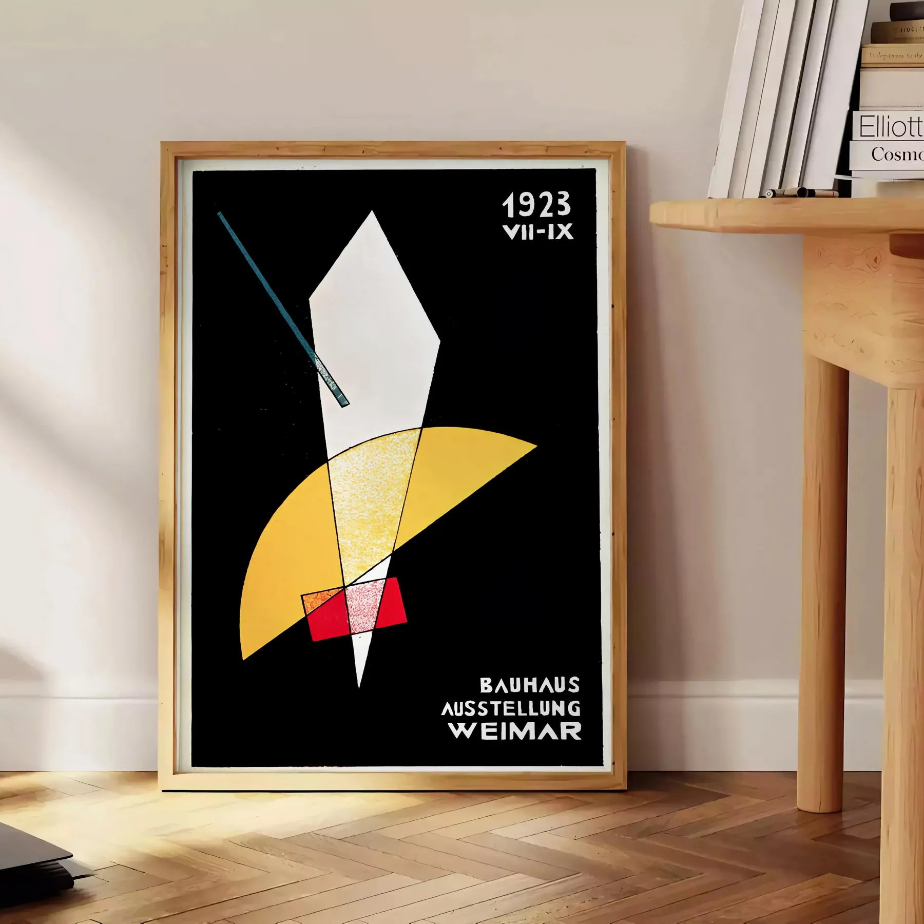space Bauhaus Weimar Groovy Art Print vibrant orange black hues striking poster perfect modern wall lovers ideal gift room unique artwork fit A4 cm A0